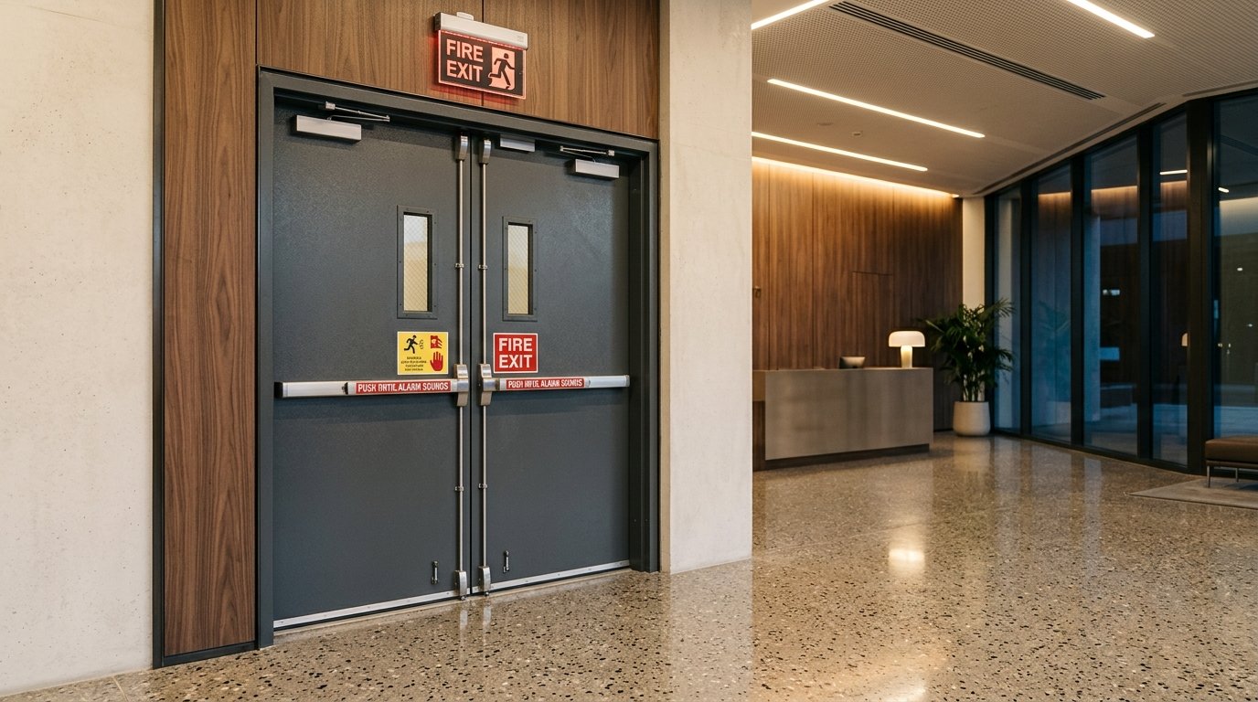 R.K. Enterprises Certified Double Leaf Fire Door Installation