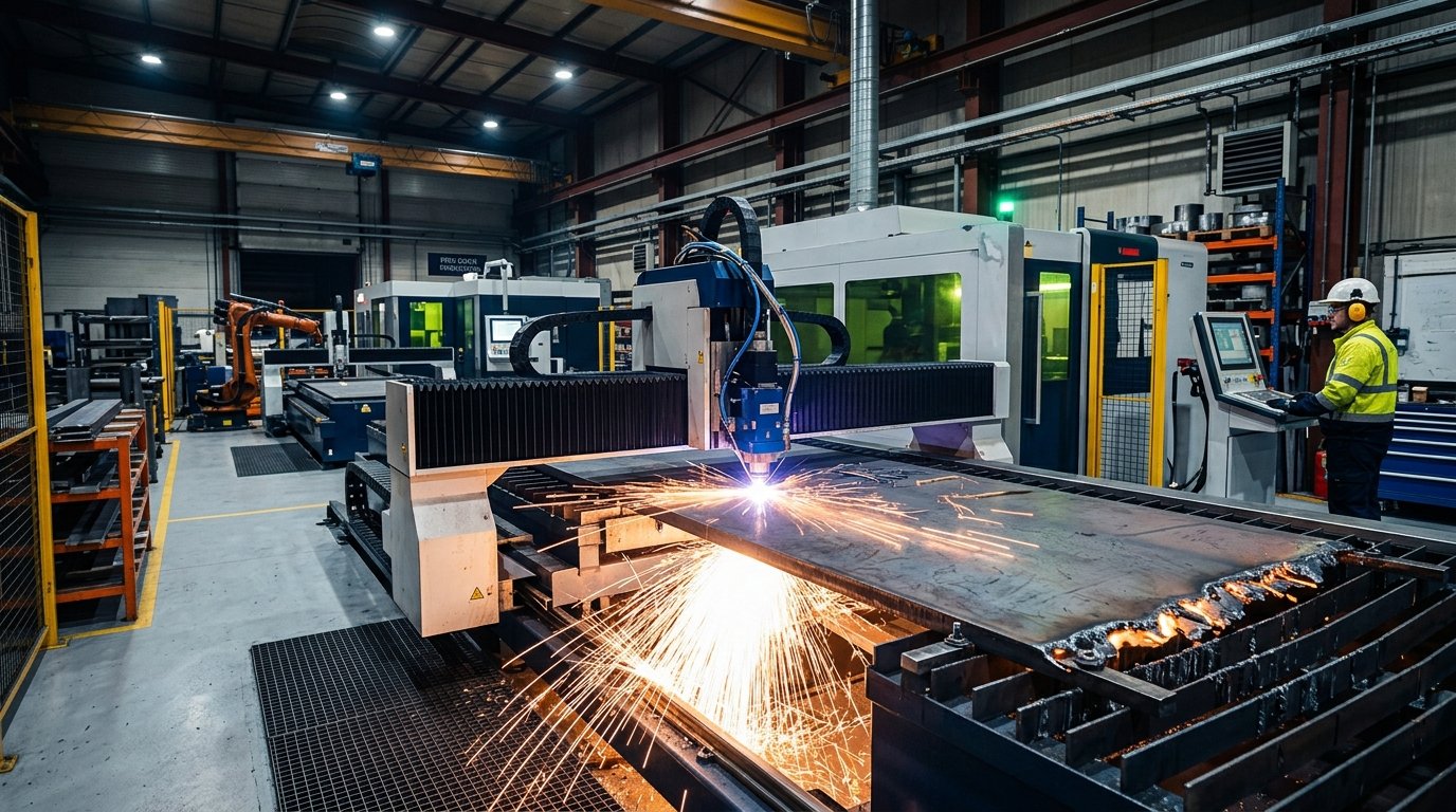 R.K. Enterprises CNC Fiber Laser Cutting Machine in Action