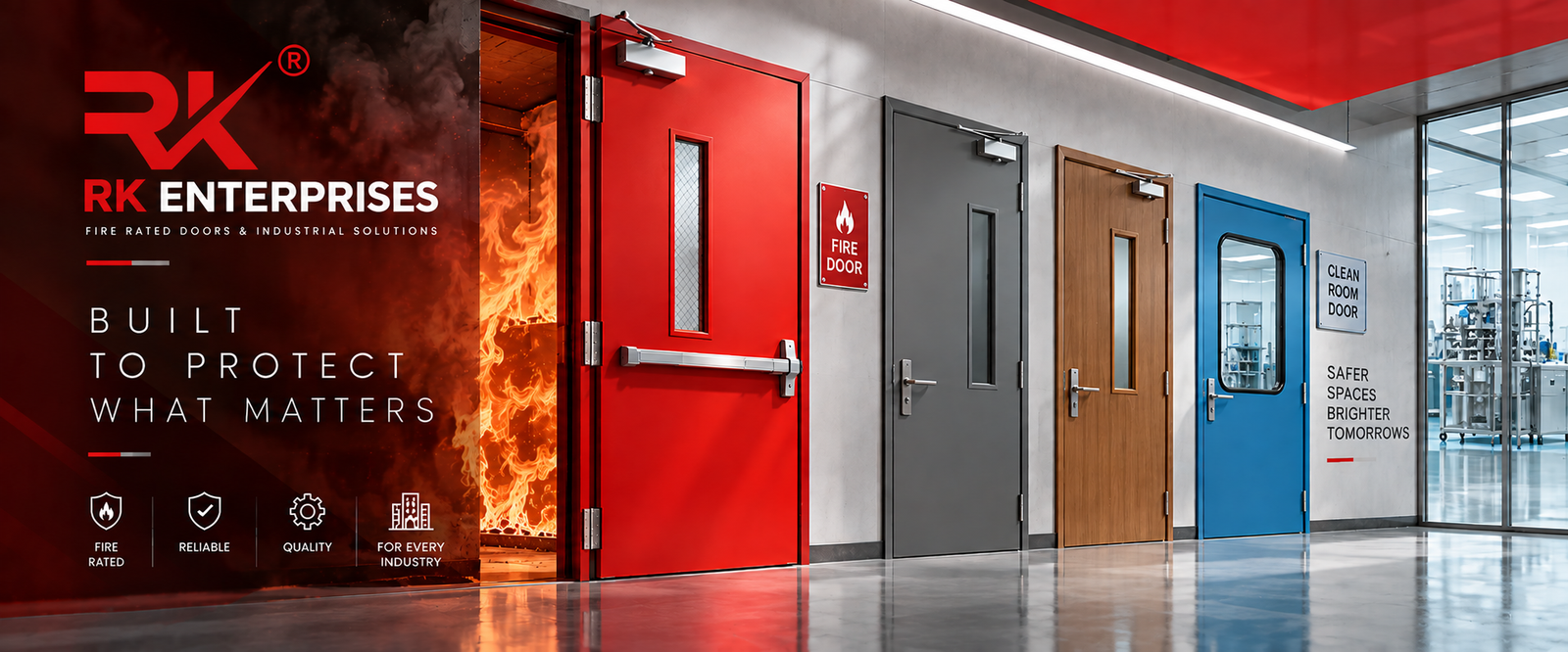 R.K. Enterprises Fire Rated Doors Hero Slide 1