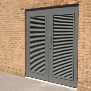 Louvred Industrial Steel Door