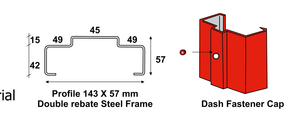 MFD Double Rebate Frame 143x57mm